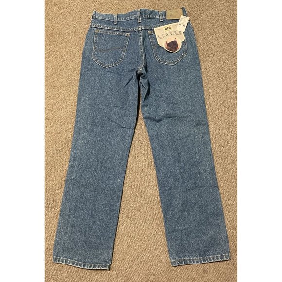 Vintage 80s Mens 34x30 Lee Riders Straight Leg Reg Fit Union Made Denim Jeans - Picture 2 of 12